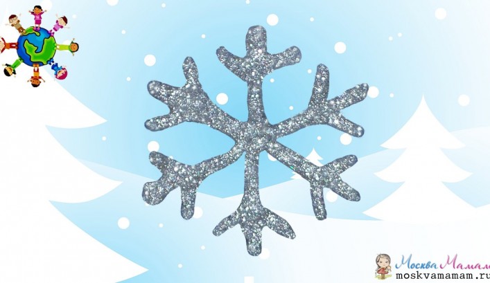 Снежинка - новогодня игрушка на елку своими руками